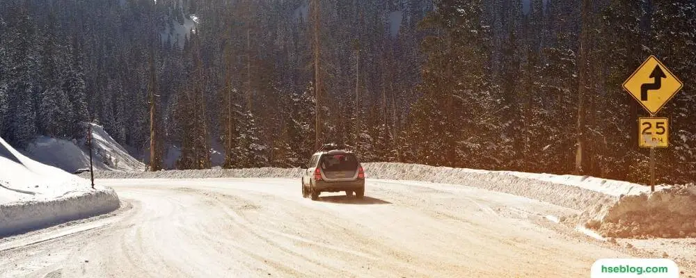 Drive safely on black ice