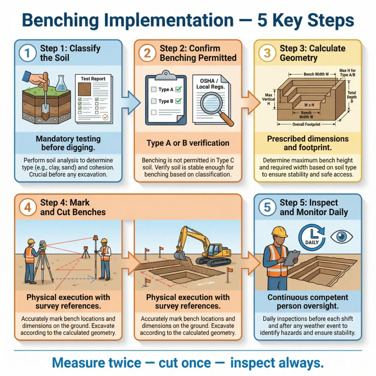 Excavation Benching Diagram