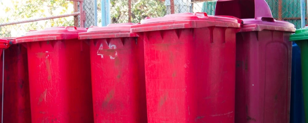 Red Dustbin Used For