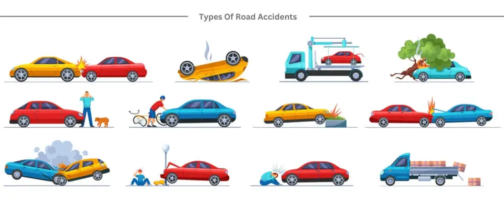 What are the different types of road traffic accidents?