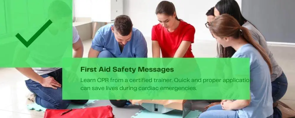Safety Messages For First Aid