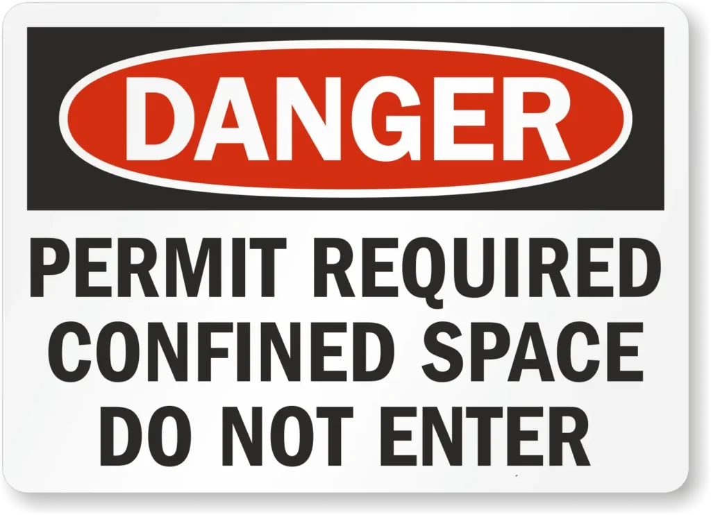 Confined Space Signage and Permits