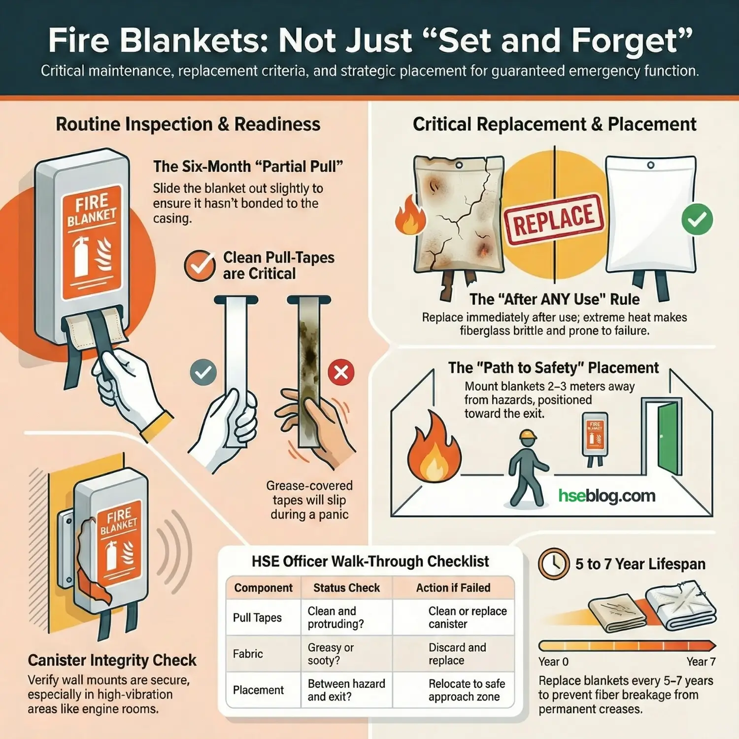 Maintenance and Replacement of Fire Blankets