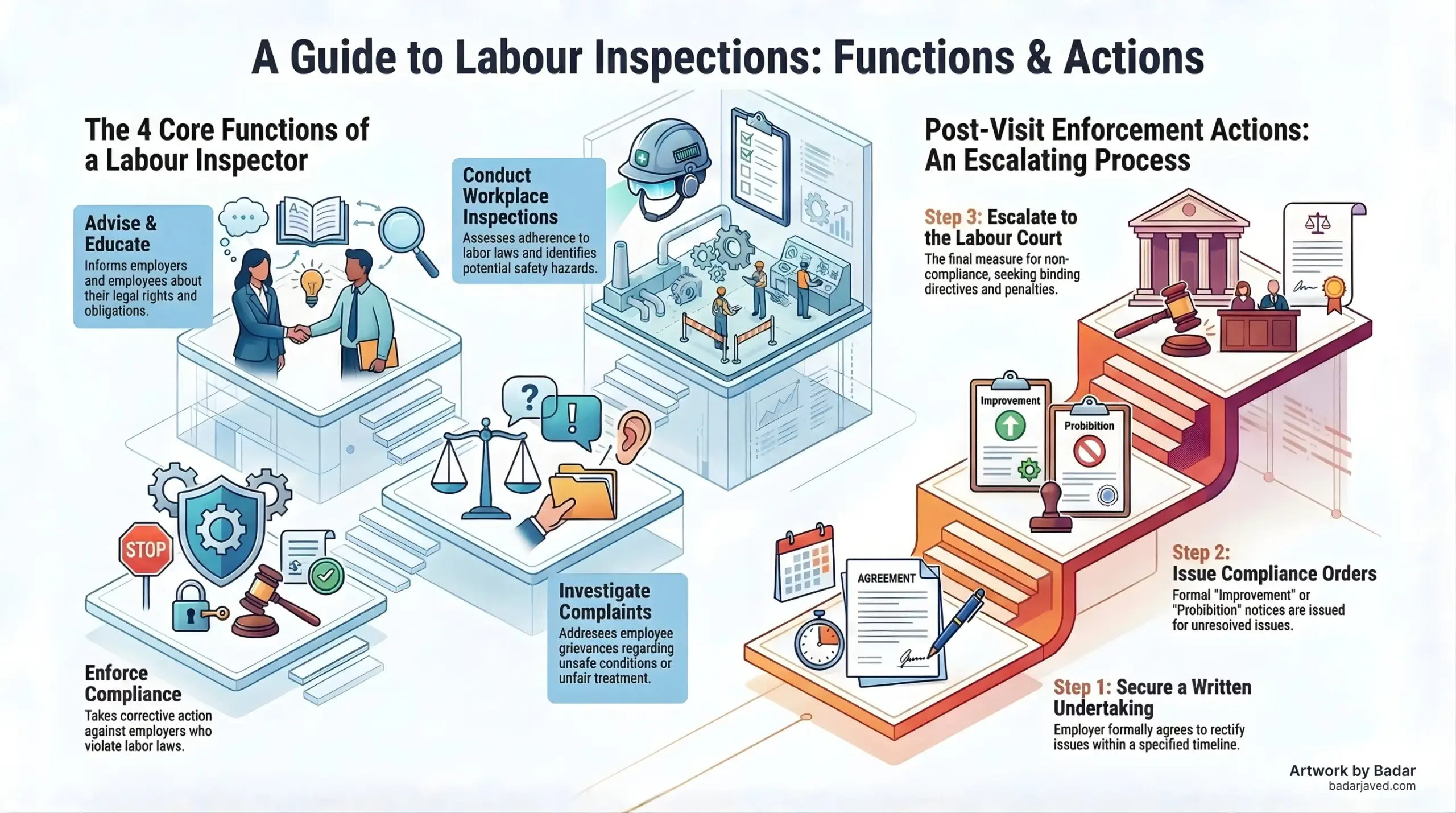 Functions Of Labour Inspection And Actions The Labour Inspector Could Take Following The Visit