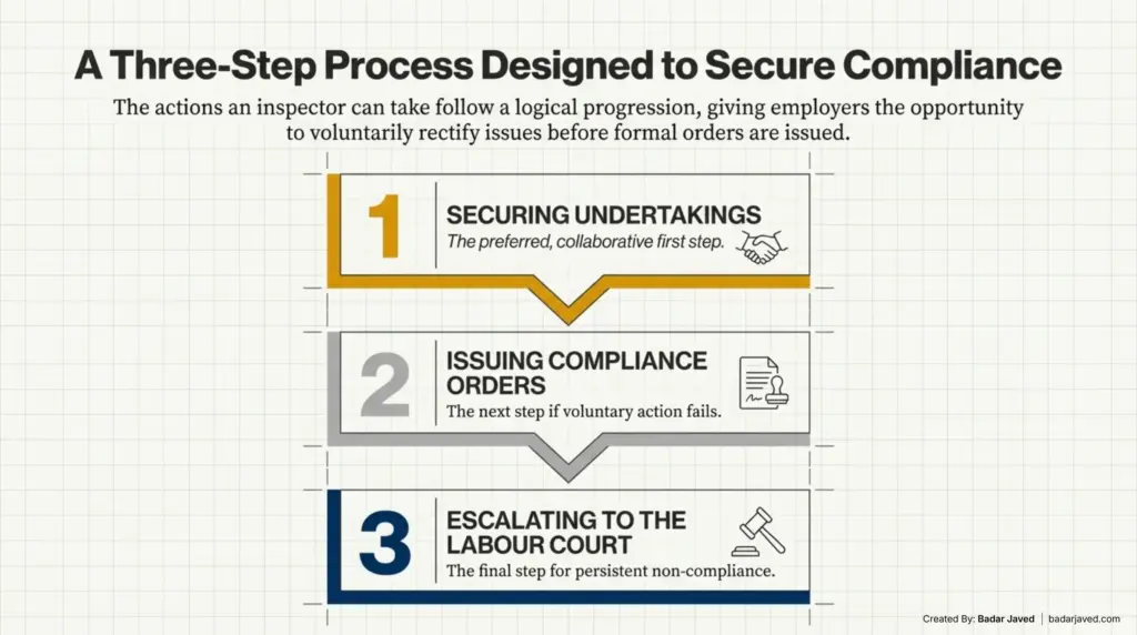 Responsibilities of Labour Inspectors and Outcomes of Inspections