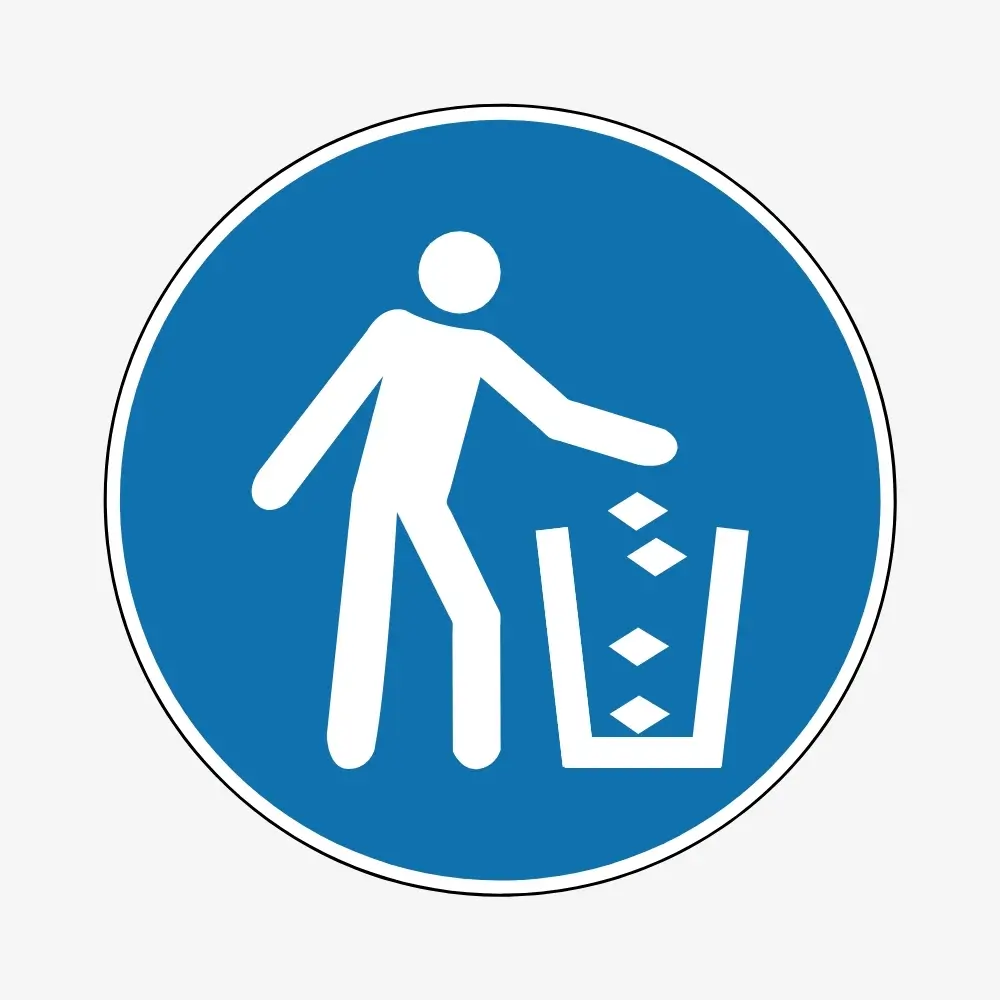Use Litter Bin Sign