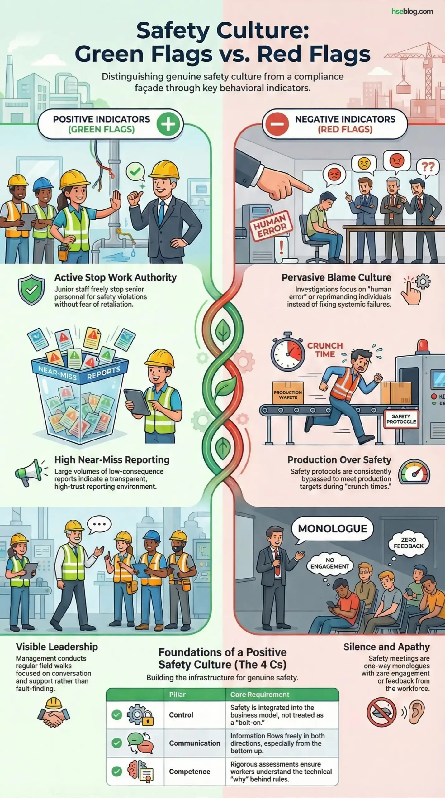 Positive and Negative Indicators Of Health and Safety Culture