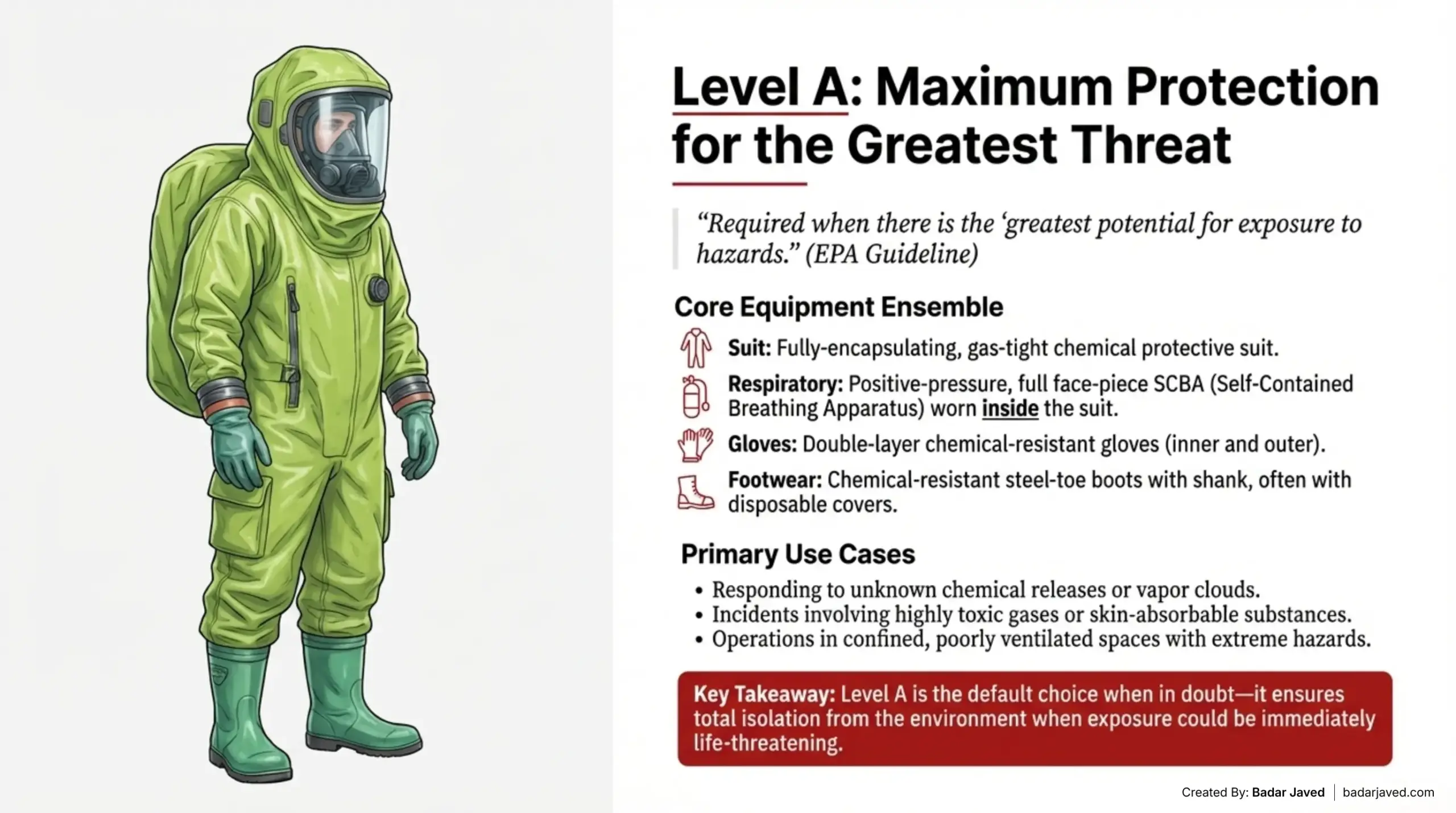 Level A – Highest Protection