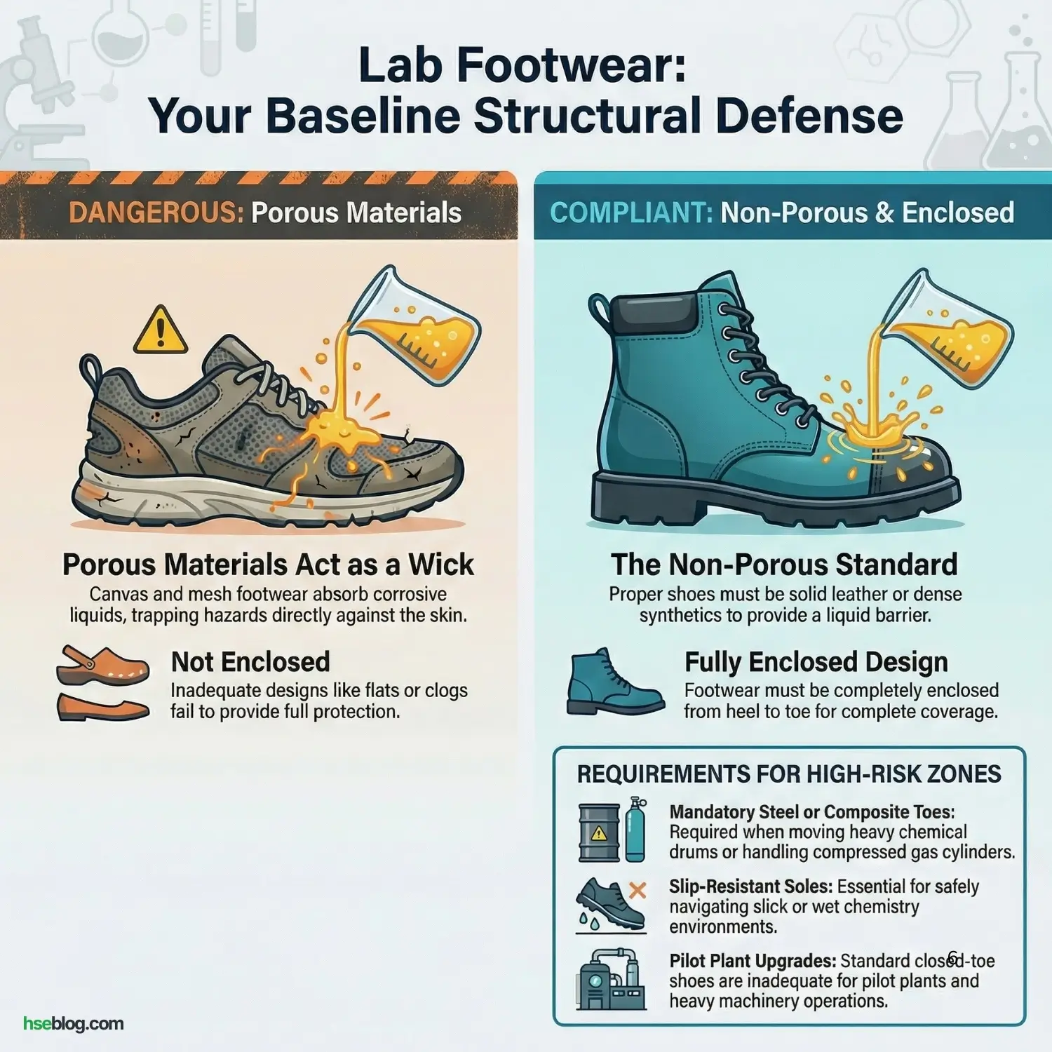 Safety Shoes and Closed-Toe Footwear