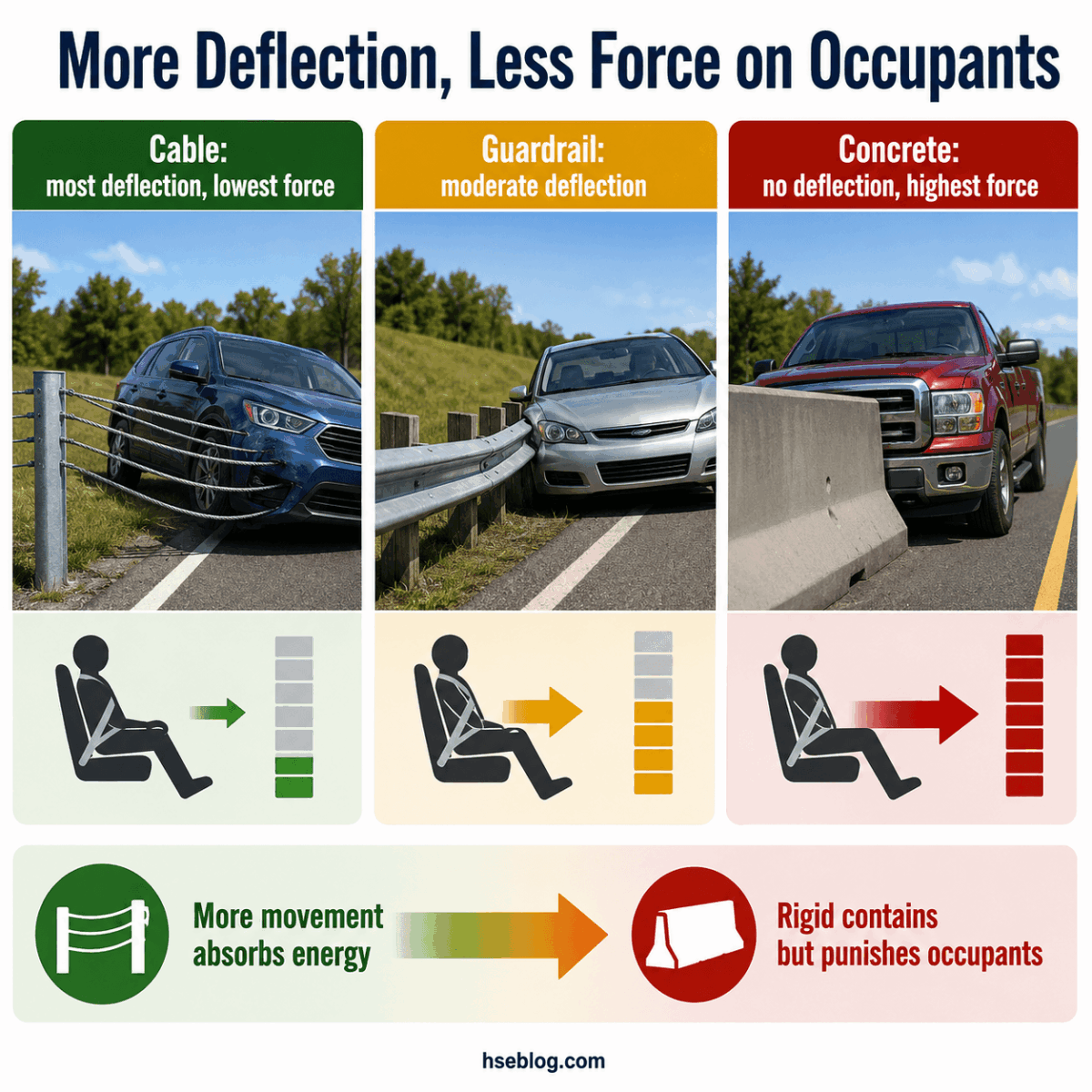 Guard Rail Deflection Jersey Barrier vs Guardrail: Key Differences Explained